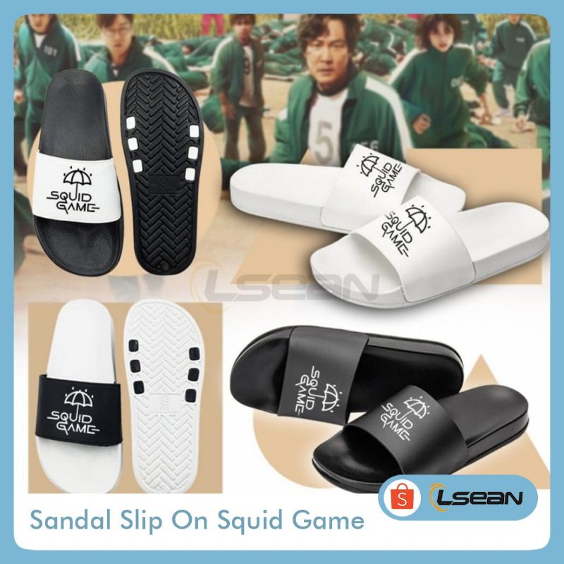 SANDAL PRIA WANITA SLIP ON SQUID GAME