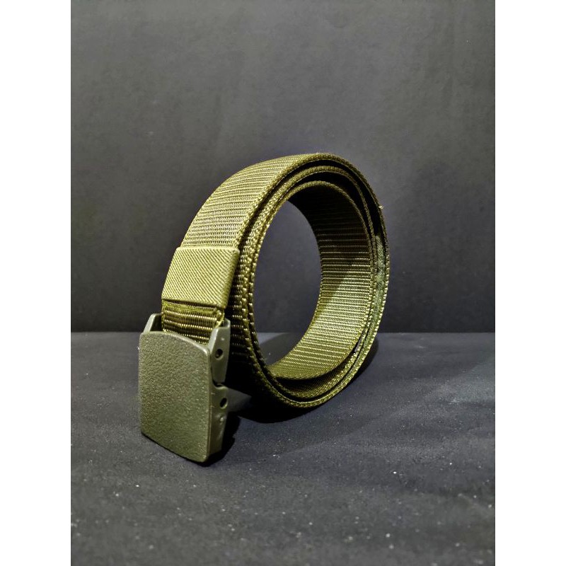 TALI PINGGANG PRIA TACTICAL MILITARY SABUK NYLON CANVAS ANTI METAL DETECTOR MC LLA 40