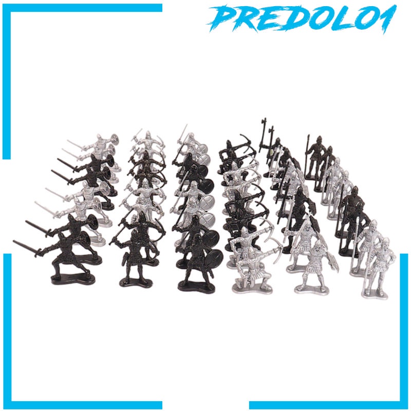 Predolo1 48pcs / Set Mainan Patung Tentara Mirip Asli Untuk Anak Laki-Laki / Perempuan