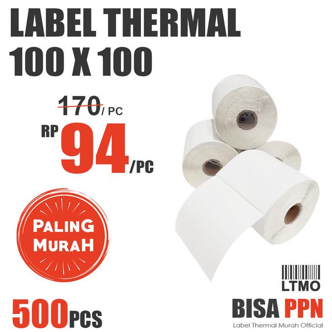 

(BISA COD) Label Barcode MURAH 100 x 100 kertas stiker thermal PRODUK TERBATAS Kode 283