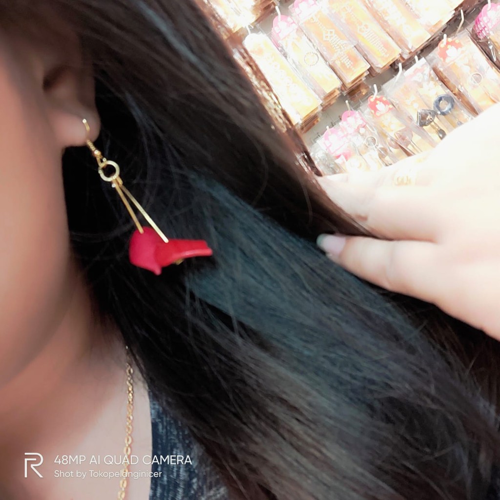 Anting Dahlia Wanita Anting Fashion Beauty - Giwang - Anting Hijab Fashion Juntai Lucu - Aksesoris