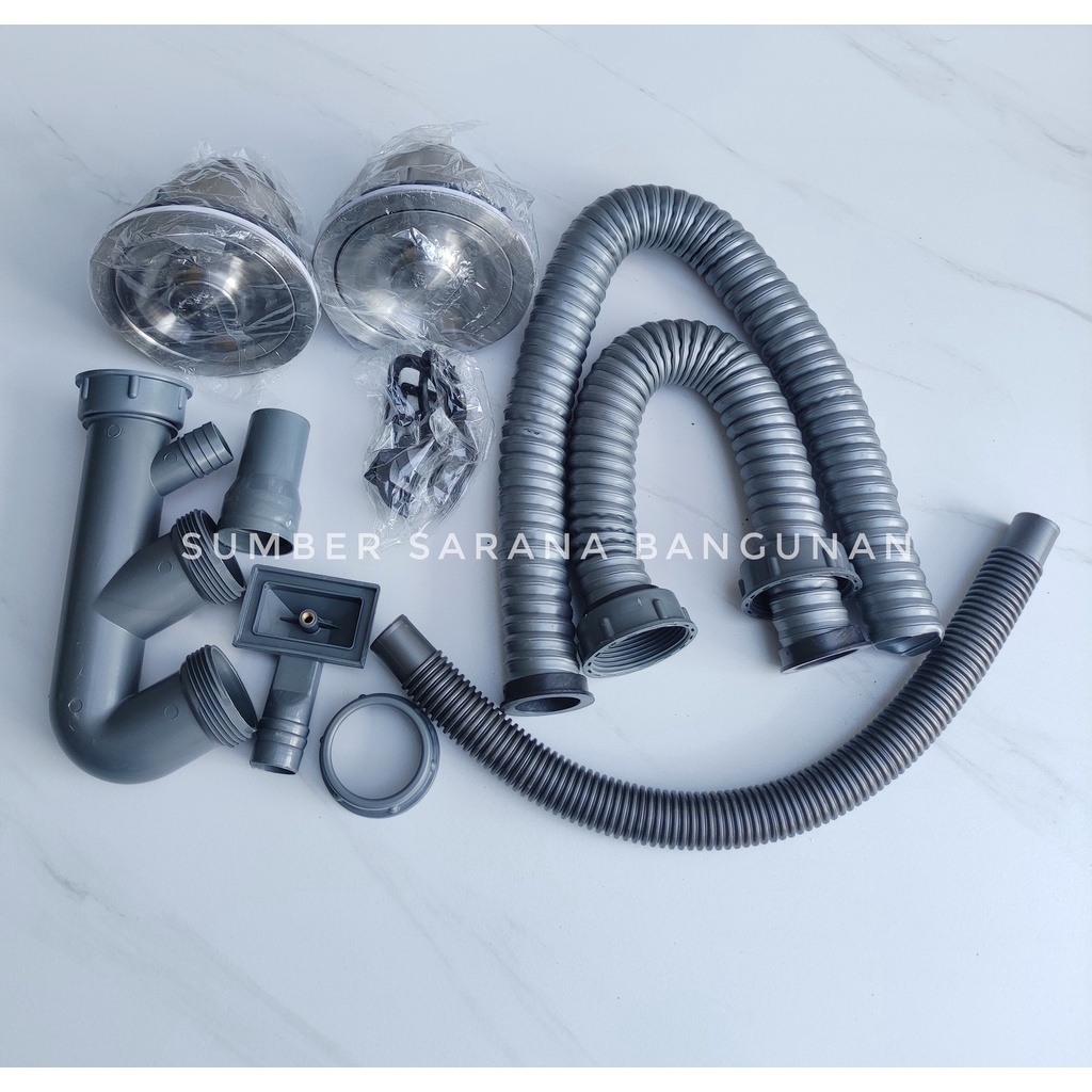 Kitchen Sink 8245 Stainless SUS304 / Bak Cuci Piring Komplit Set