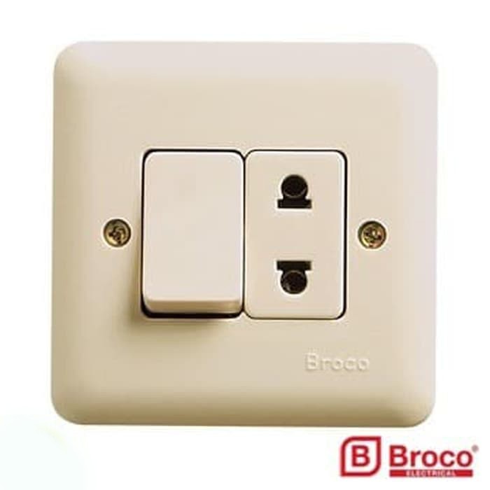 SWITCH DAN STOP KONTAK INBOW 525361 CREAM BROCO