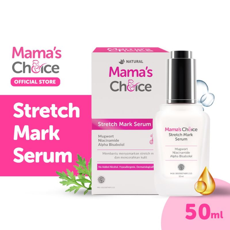 Mama's Choice Stretchmark Serum | Cream Menyamarkan Stretch Mark dan Mencerahkan Kulit