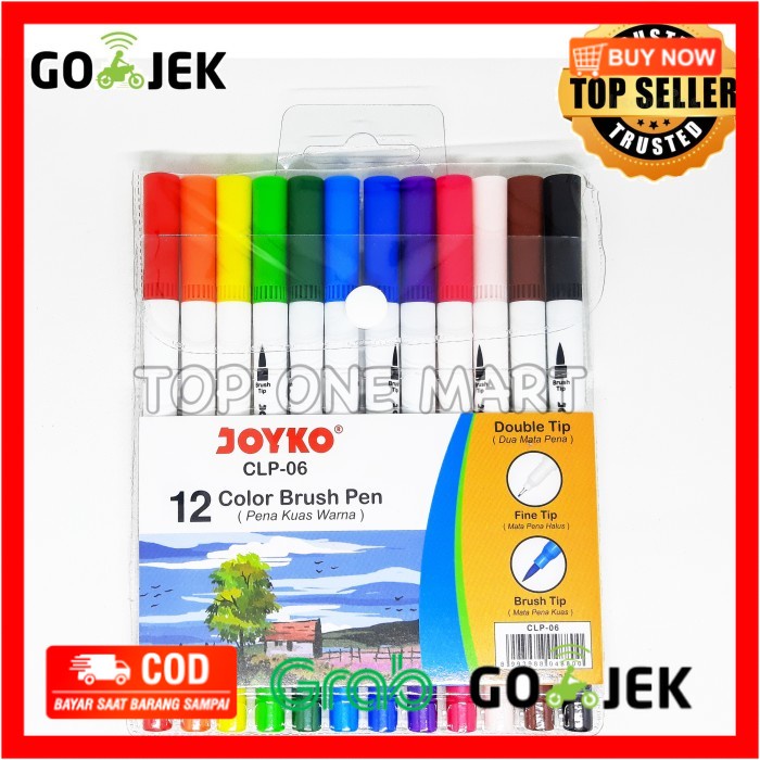 

(BISA COD) BRUSH PEN JOYKO CLP 06 SET (12pcs)