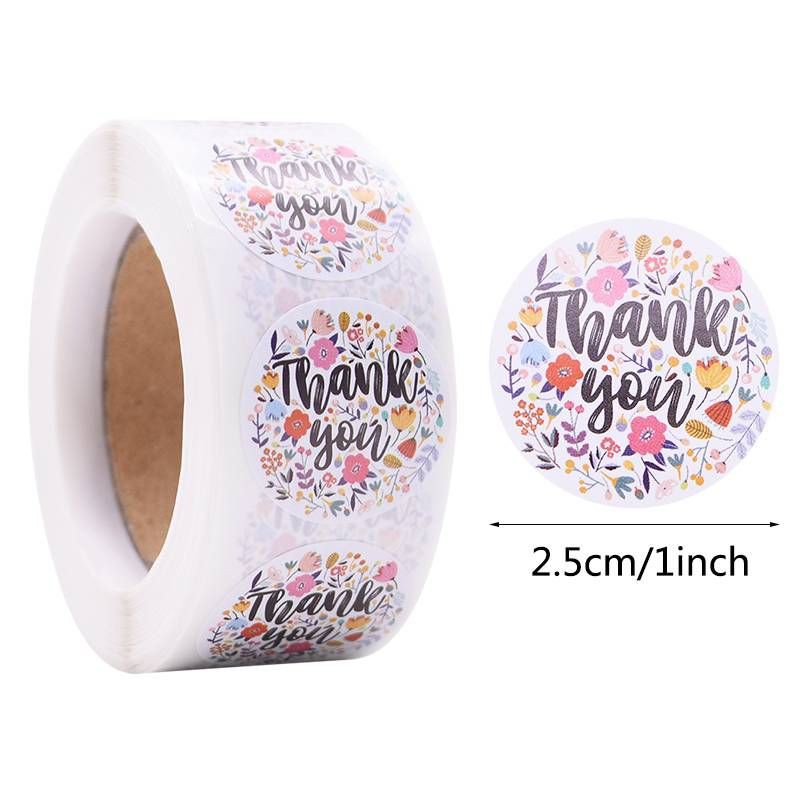 [100PCS] (Part 2) Sticker Label Thank You for Your Order Baked with Love Diameter 2,5cm-A