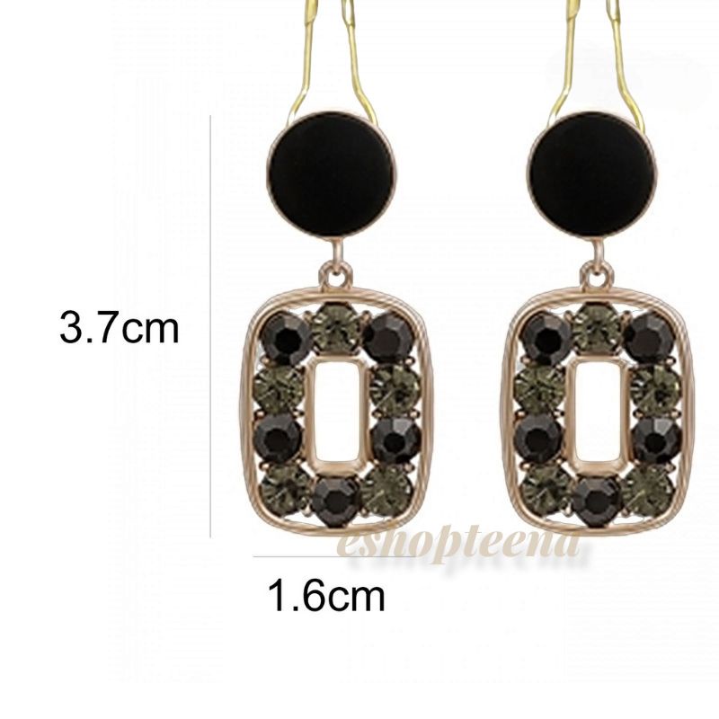 A140 anting hijab petak mata hitam gold_anting jilbab