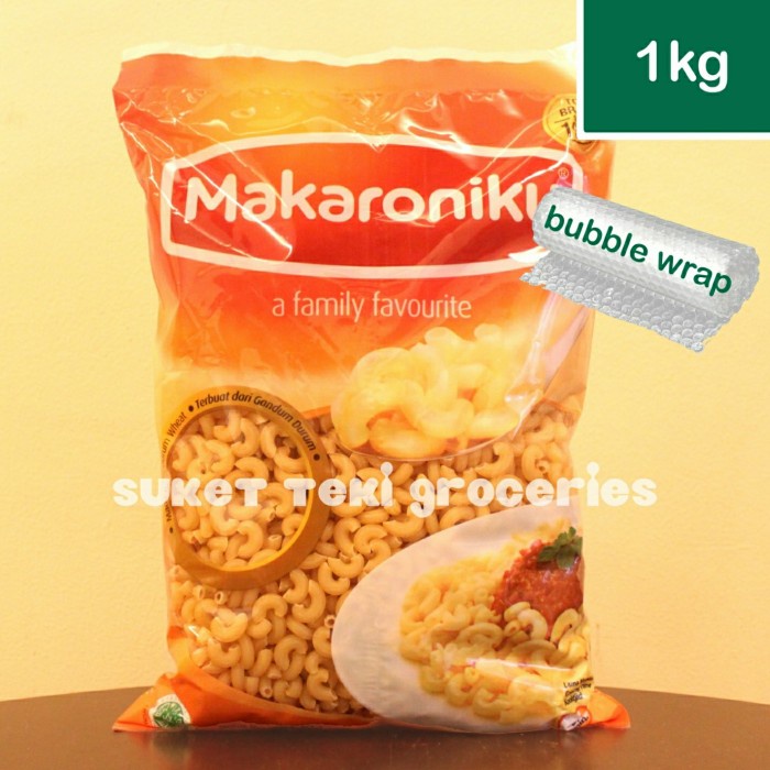 

PASTA-ANEKA- MAKARONIKU ELBOW MACARONI PIPA 1 KILO 1KG BY EGA FOOD READY -ANEKA-PASTA.