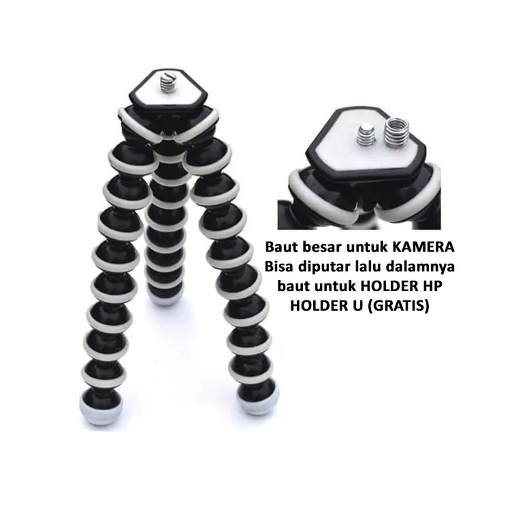 TRIPOD FLEKSIBEL GORILLA POD JUMBO UKURAN XL UNTUK SMARTPHONE DAN KAMERA AKSESORIS FOTOGRAFI