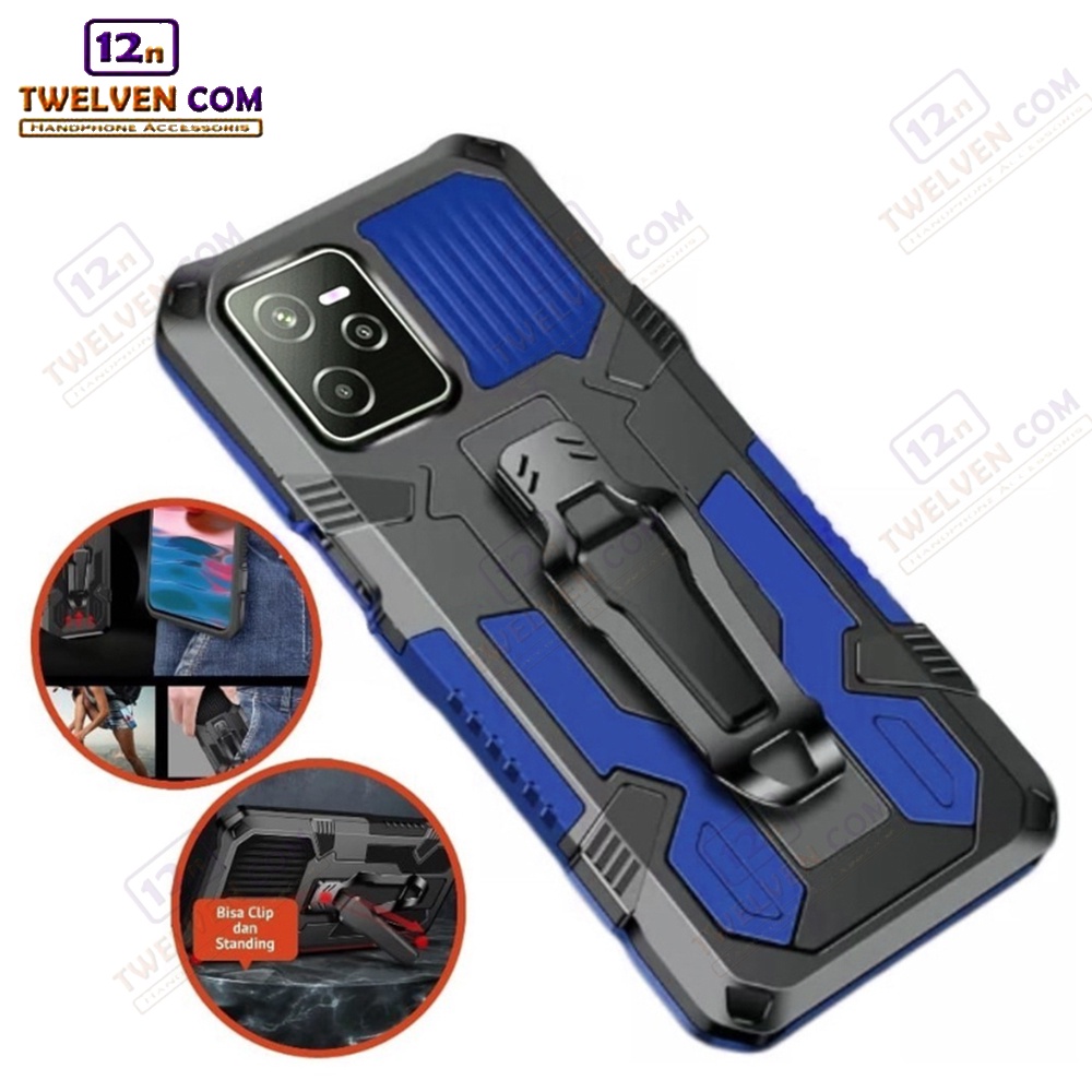 Case Shockproof Realme C35 Armor Hardcase Stand Clip