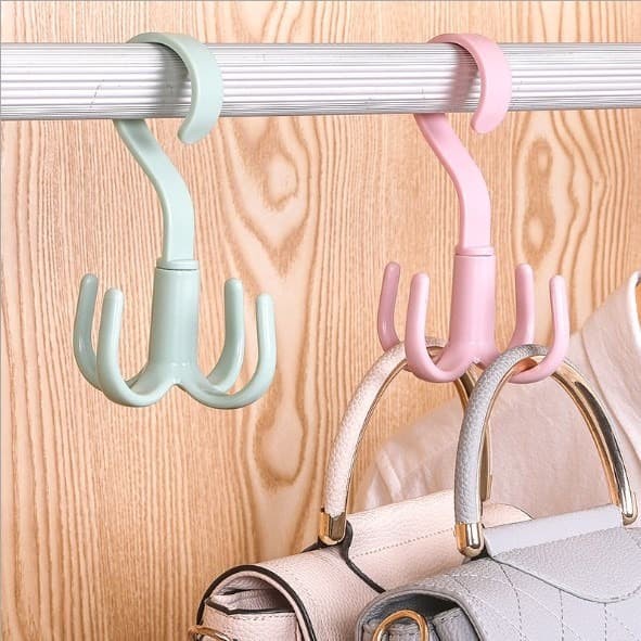 Cantolan Gantung Tiang Lemari Holder Tas Syal Sabuk Jilbab SH3293