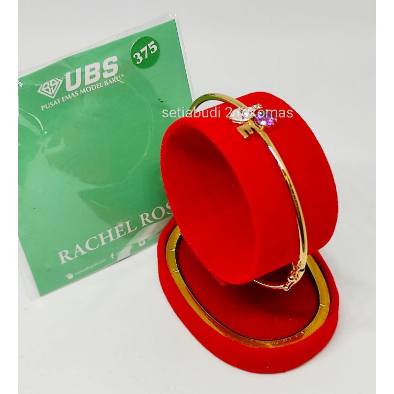 Gelang Emas UBS Oval kadar 375 "Rachel Rose"