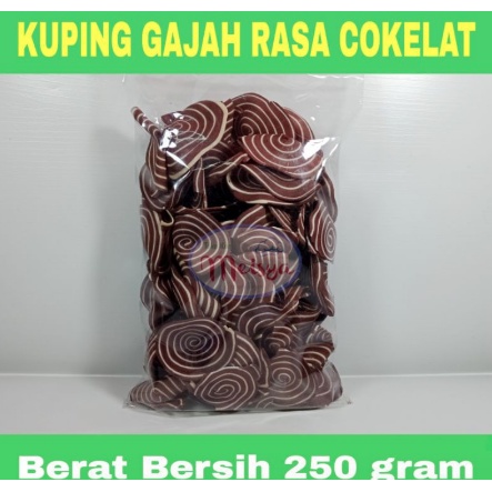 

Keripik Kuping Gajah Coklat Renyah Manis 250 Gram