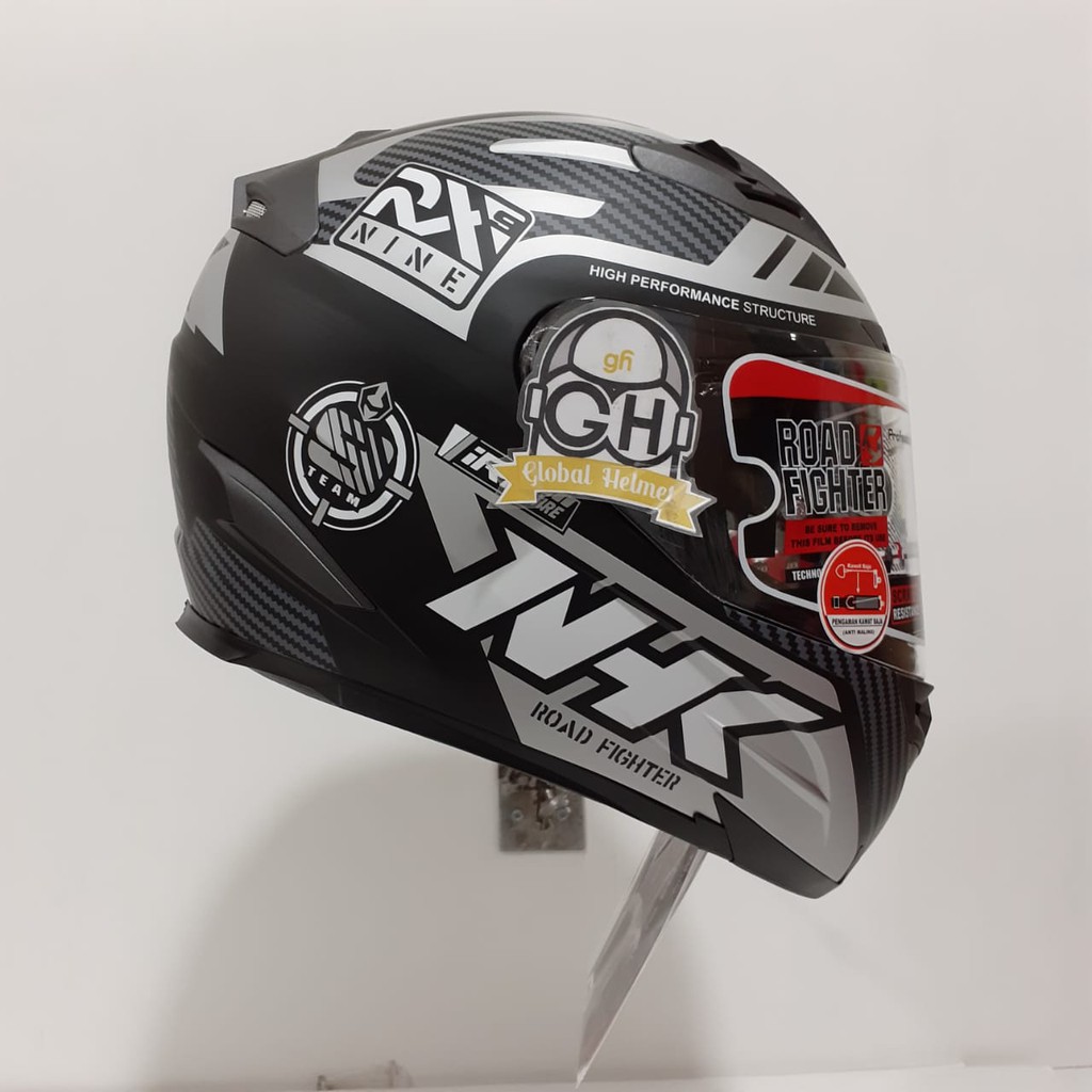 HELM NHK RX9 RACER X NHK RX-9 RACER X NHK RX NINE BLACK DOFF SILVER