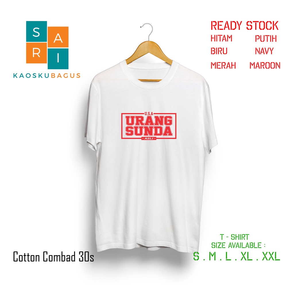 Kaos Urang Sunda Asli - Kaos Kata Kata Sunda - Kaos Distro - Kaos Pria Keren