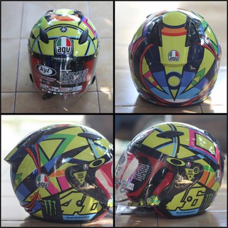  Stiker  Helm  KYT DJ Maru VR46 Soleluna 2021 Shopee  Indonesia