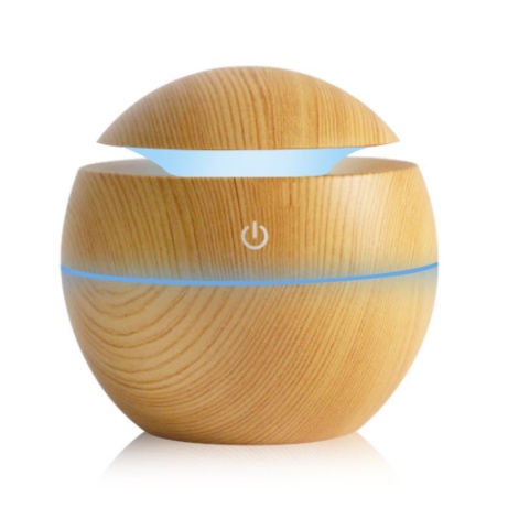 AROMA TERAPI HUMIDIFIER BULAT UDARA PURIFIER AIR DIFFUSER PORTABLE PELEMBAB DAN PENJERNIH UDARA-CREAM