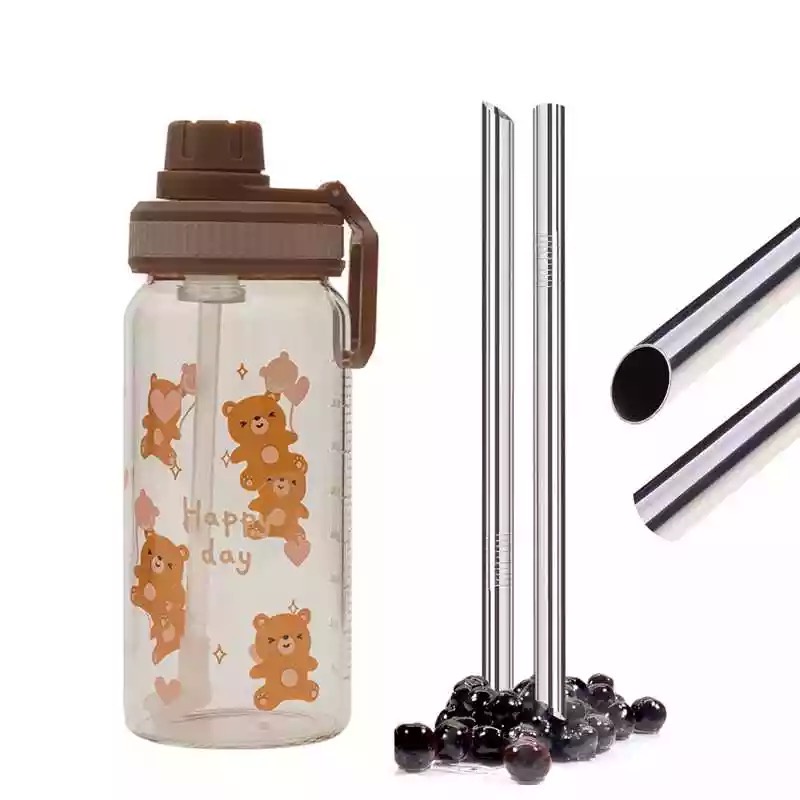 (B224) Sedotan Boba Stainless / Sedotan Bubble Tea Stainless Food Grade