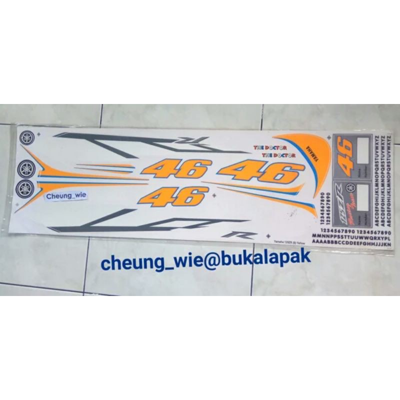 lis body stiker striping yamaha 125 ZR Rossi the doctor 46 special edition