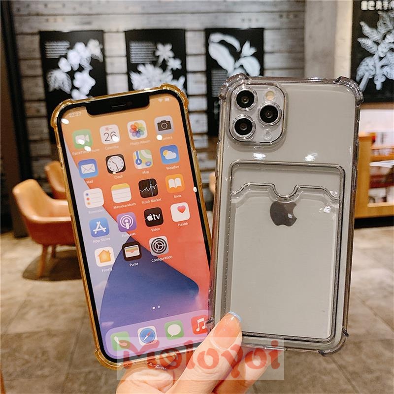 Casing Soft Case Iphone 8 7 6 6s Plus 12 Pro 11Pro Max XR Xs Max Dompet Kartu Tipis Card Wallet Simple Wallet