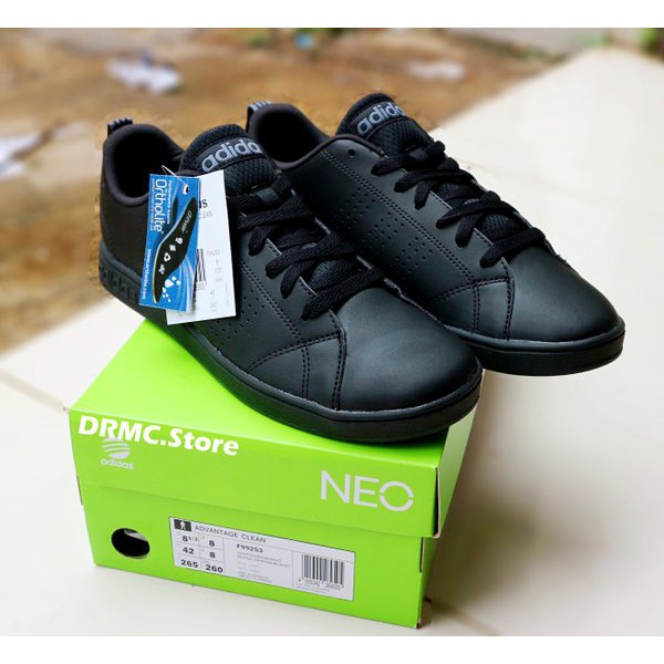 Terbaru BNIB Adidas Originals Neo Advantage Full Black F99253 Sneakers Shoes