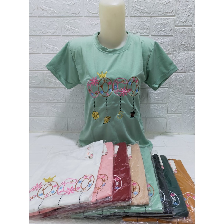 KAOS BORDIR/ATASAN WANITA/BABYTERRY IMPORT