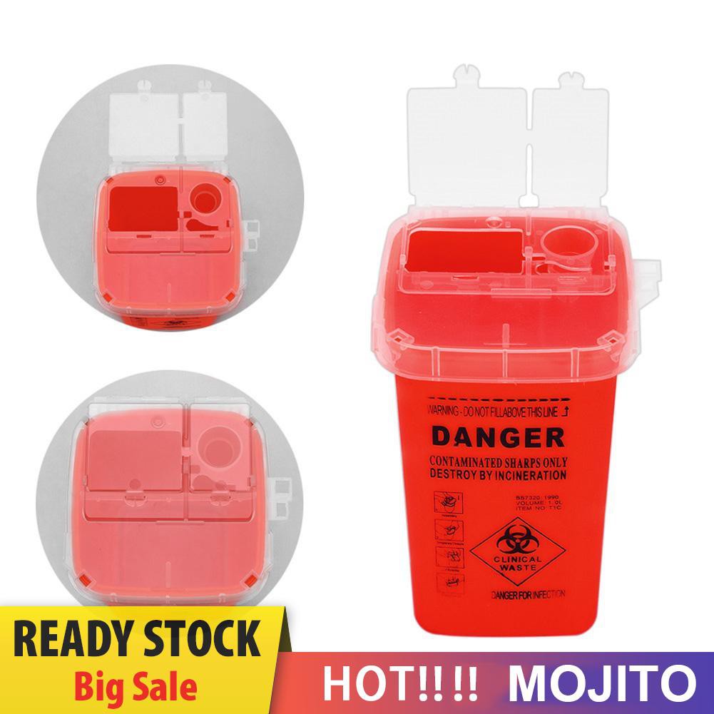 MOJITO Sharps Container Bin Medical Biohazard Piercing Needles Tattoo Waste Box