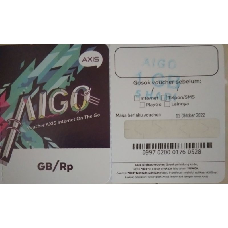 aigo 1gb 5hari