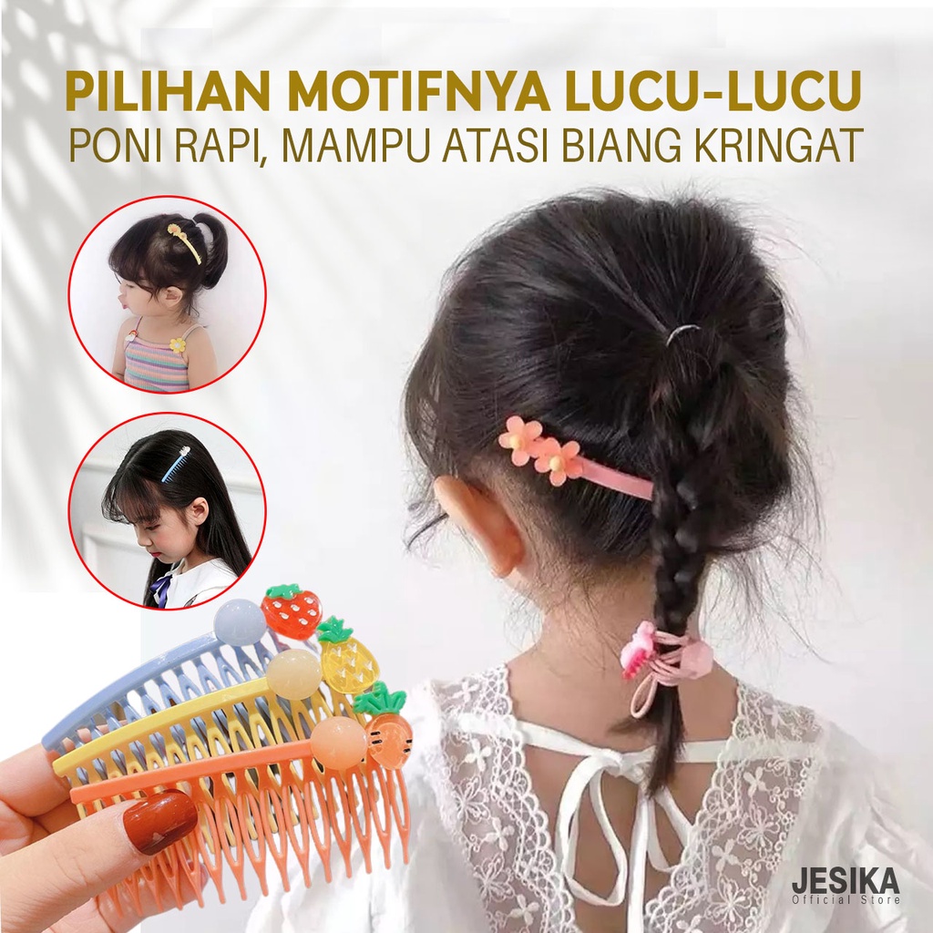 jepit sirkam korea hiasan hias rambut dewasa anak bunga kupu motif lucu cantik fashion warna