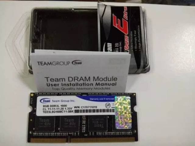 RAM Team Elite SO-DIMM DDR3L 8GB 12800Mhz