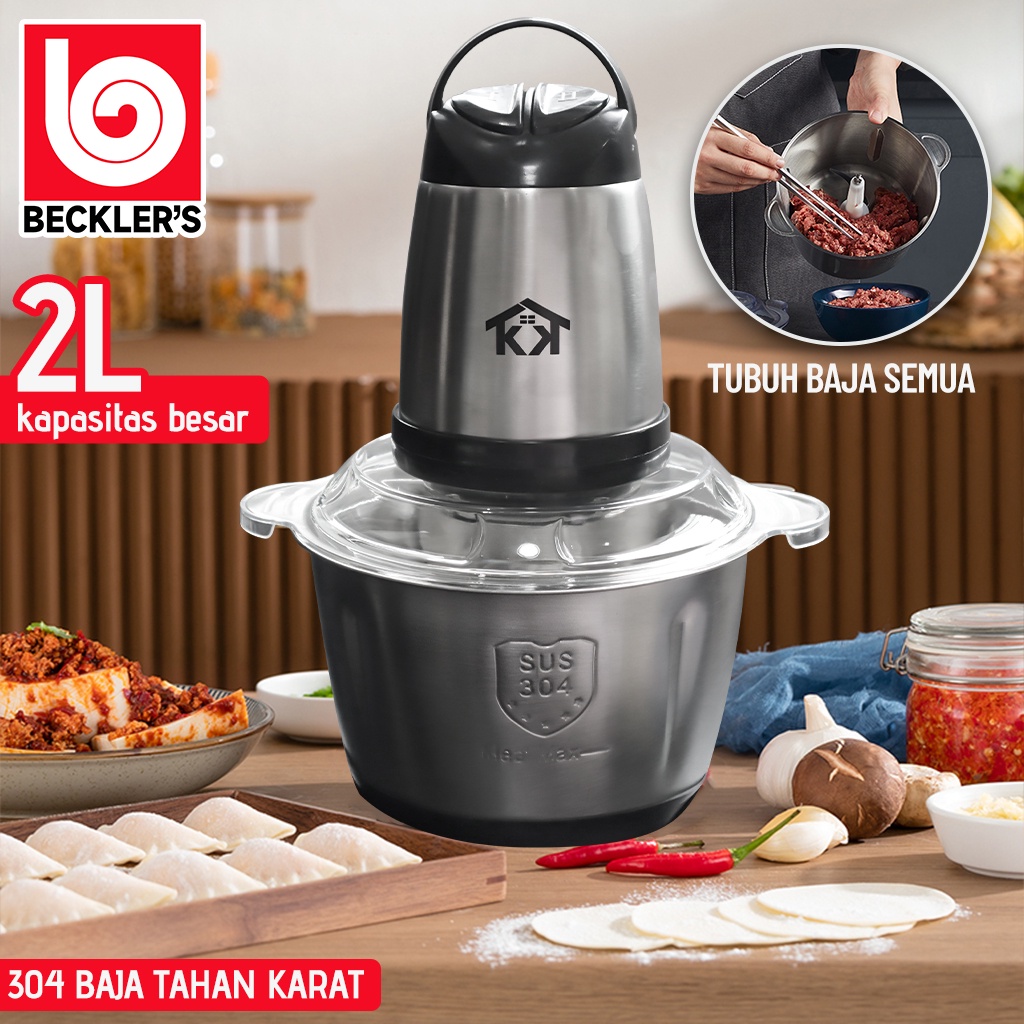 Blender daging chopper 2L Baja tahan karat Serbaguna Multifungsi /Mesin Penggiling Daging Sayur Buah/Food Processor