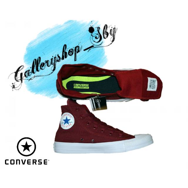 Sepatu Converse CT Red Merah Maron Navy Biru Dongker Sneakers Import Premium Vietnam Pria Wanita