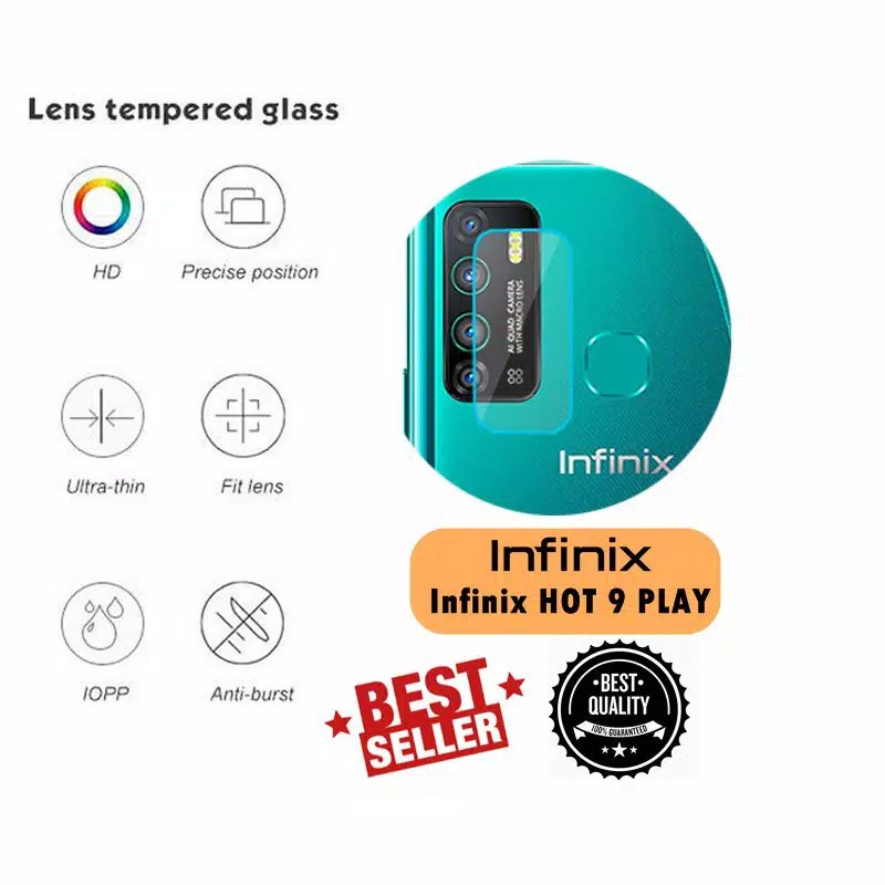 PROMO TEMPERED GLASS INFINIX HOT 9 PLAY/HOT 9 ANTI GORES KAMERA BELAKANG