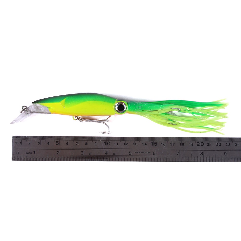 HENGJIA 6PCS Hard Fishing Lure Fish Bait 40g 6 Color Squid High Carbon Steel Hook Octopus Crank For Artificial Tuna Sea Allure Tool