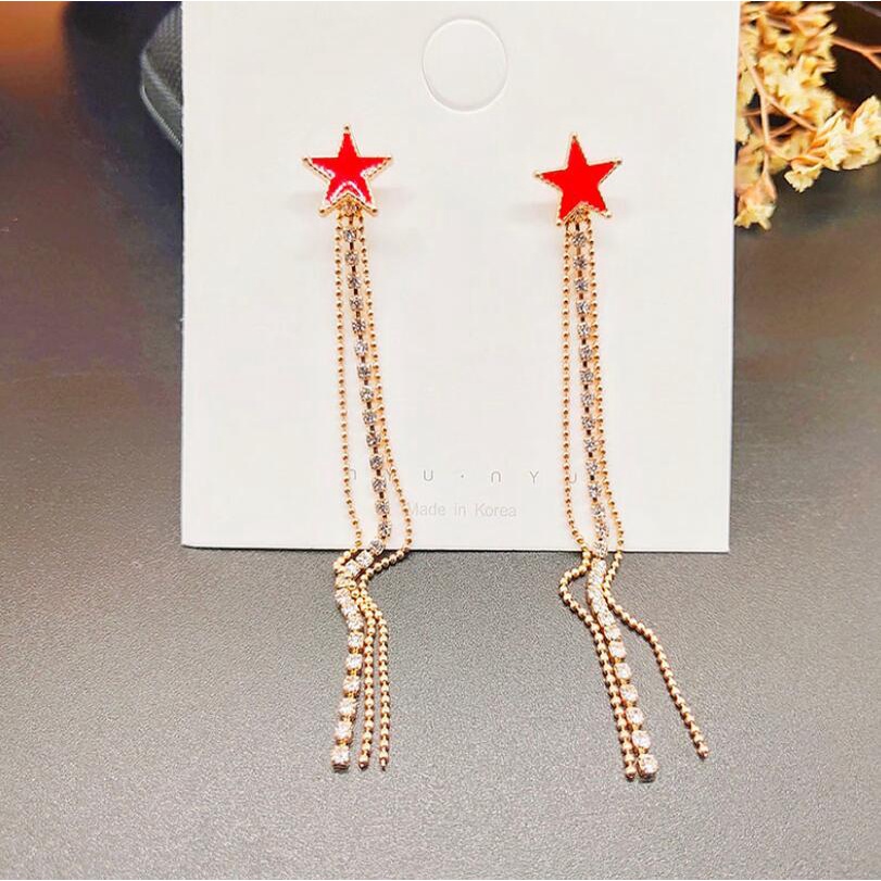 Vintage rumbai anting-anting 925 jarum perak baru fashion Korea anggun online influencer fashion pan