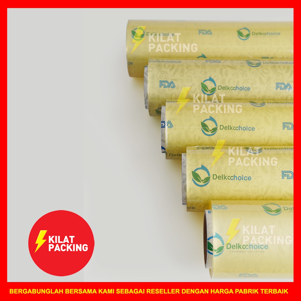 Cling Wrap Delkochoice Hijau 45cm x 500m - PLASTIK PEMBUNGKUS MAKANAN - PLASTIK WRAPPING MAKANAN