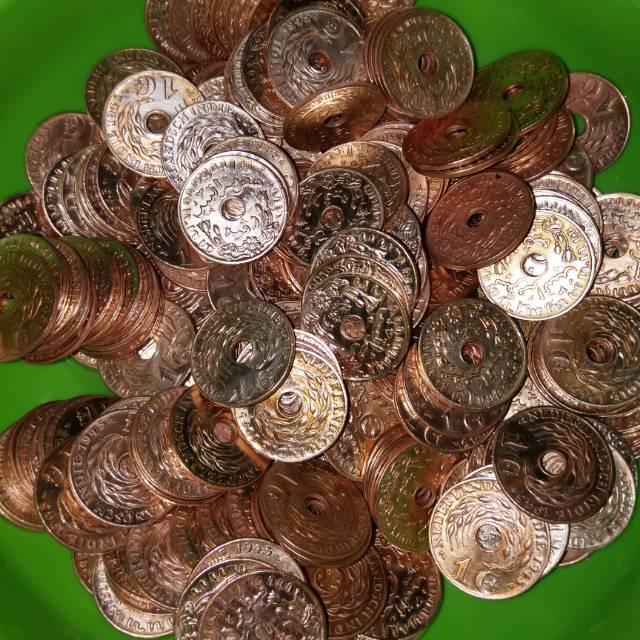 Koin kuno 1 cent bolong