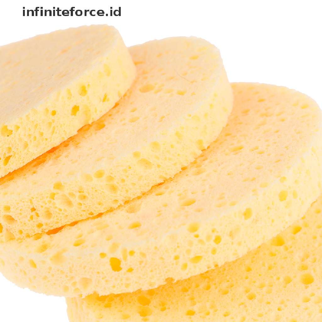 Infiniteforce.id 4pcs / Set Spons Puff Lembut Pembersih Makeup / Kosmetik Wajah