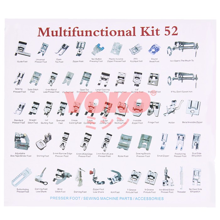 Sepatu Set 52 Pcs Set + BOX Tapak Mesin Jahit Portable Multifungsi