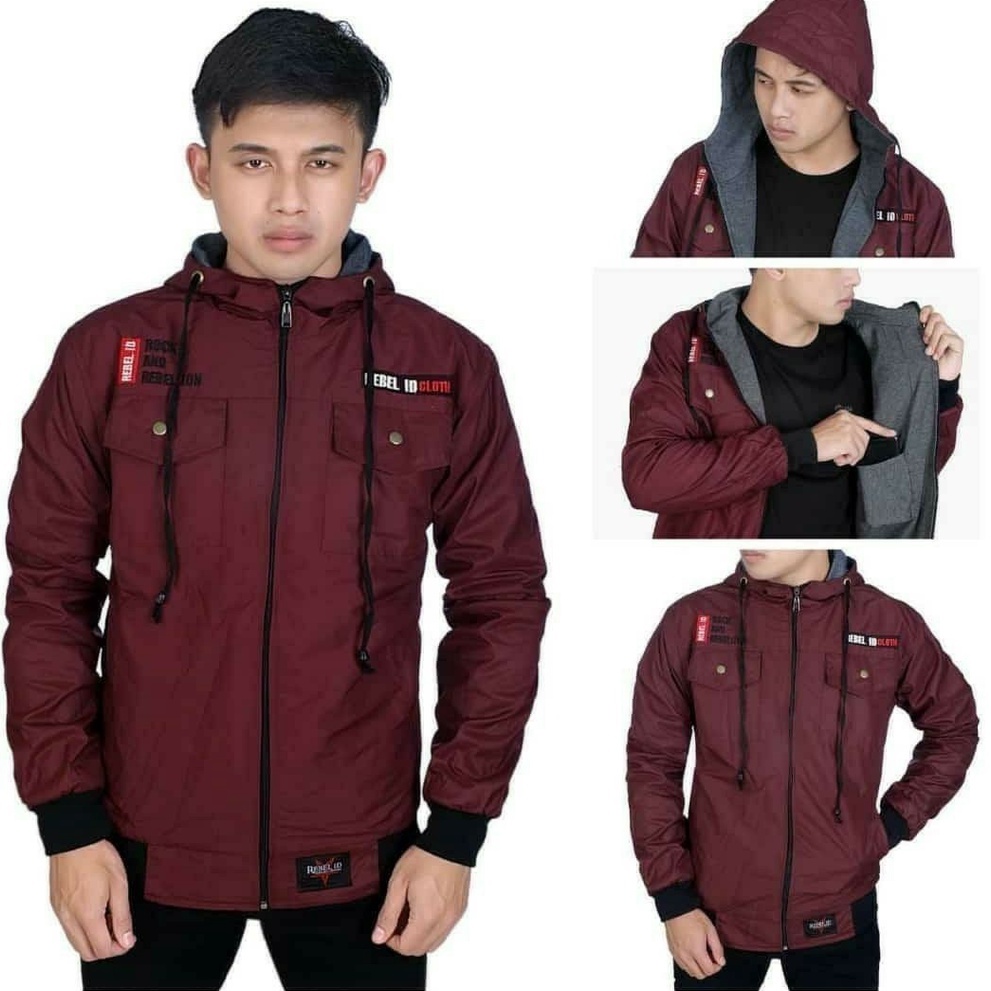 Jaket semi parka termurah tahan air original rebel id