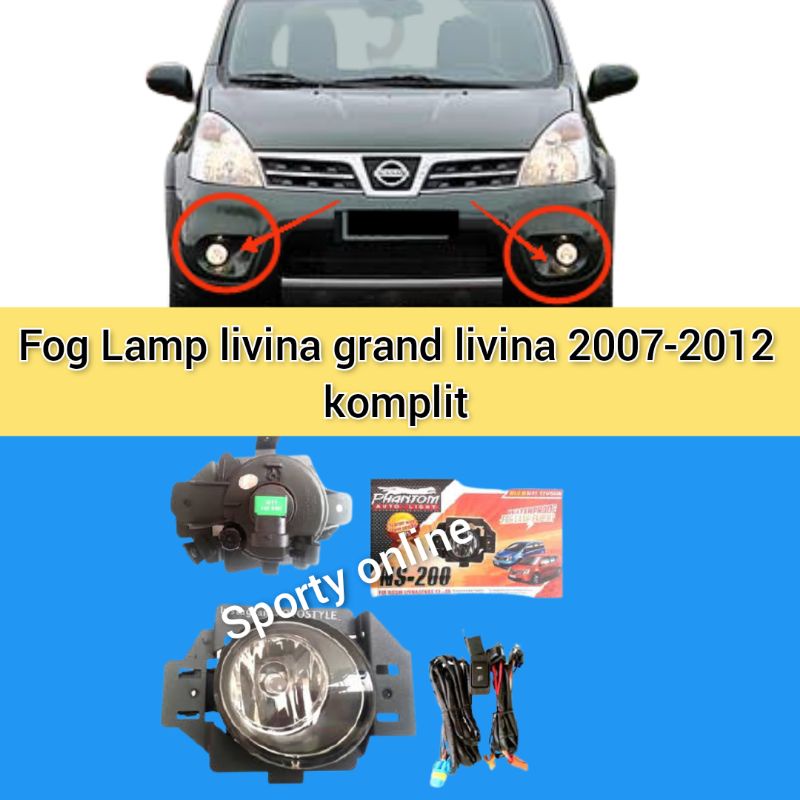 Fog lamp Livina 2007-2013