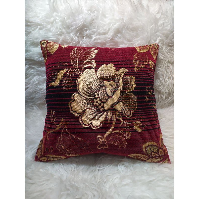 Sarung Bantal Sofa Kursi Set 5 pcs bahan kain Sofa Belgi Motif Polkadot