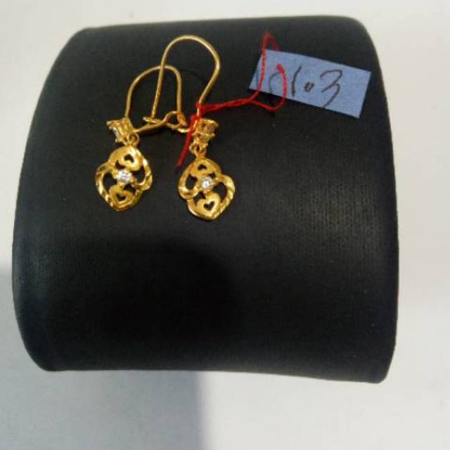 Anting Emas asli model panjang bintang