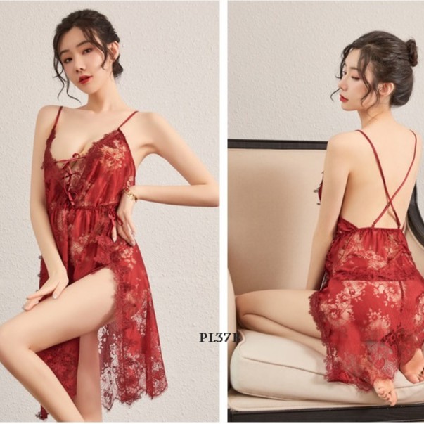 [PRODUK TERLARIS] BAJU TIDUR SEKSI LINGERIE SEXY SLEEPWEAR LACE MERAH PL37B