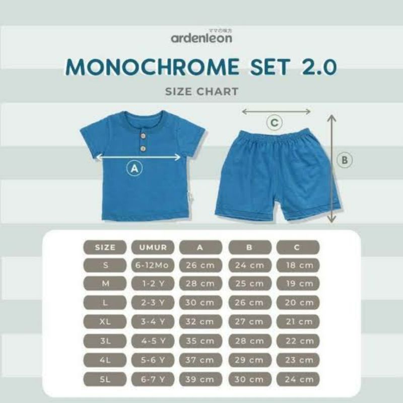 ARDENLEON Monochrome Set 2.0 New Colour / Setelan Baju Bayi dan Anak Warna Baru (Unisex)