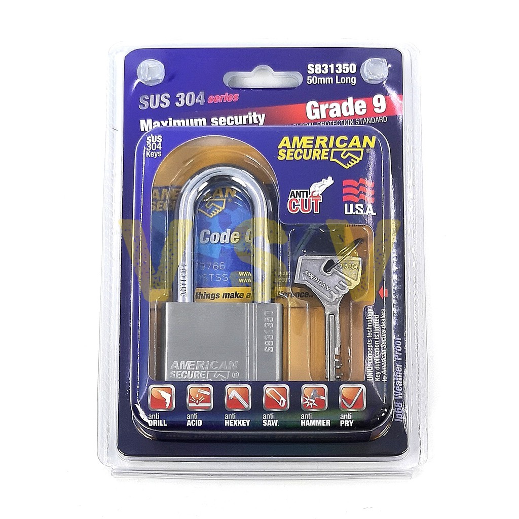 American Secure Gembok 50mm long / Gembok rumah / gembok gudang