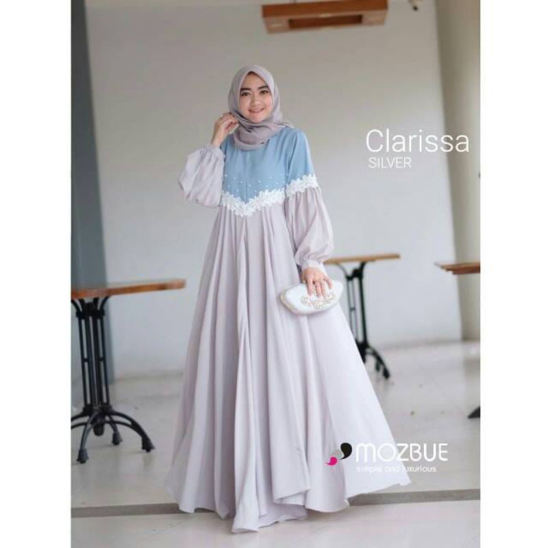 [Fashion Muslim] Gamis CLARISA renda terbaru