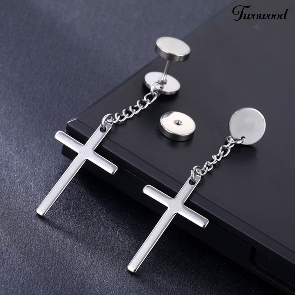 1 Pc Anting Menjuntai Bentuk Geometris Gaya Hip Hop Untuk Unisex