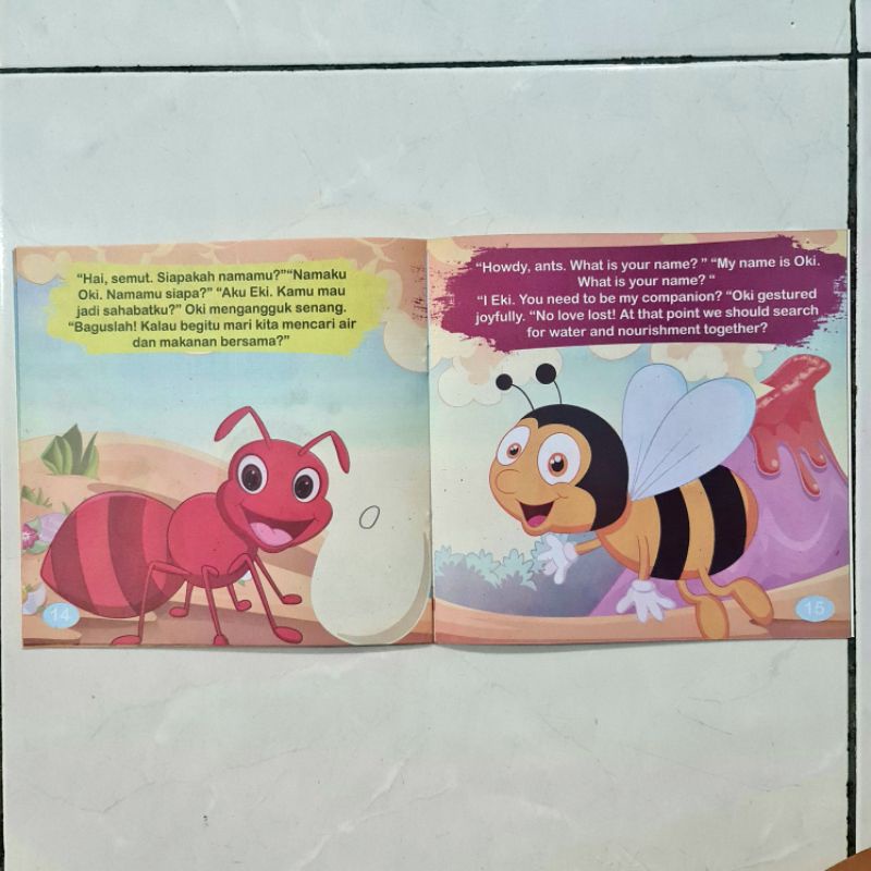FULL COLOR BUKU CERITA ANAK BERGAMBAR - SERI FABEL INSPIRATIF - BILINGUAL INDONESIA INGGRIS