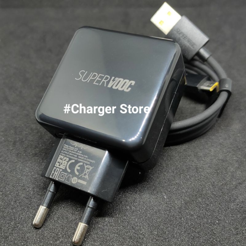 Charger Oppo Hitam 5V 4A Micro USB SUPER VOOC Fast Charging